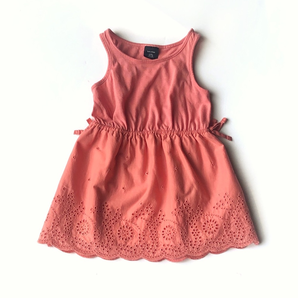 Baby Gap mixed material eyelet dress